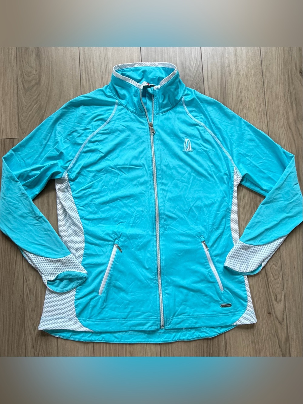 Sunice Esther Lightweight Turquoise Active Zip-Up Jacket - Women Sz L